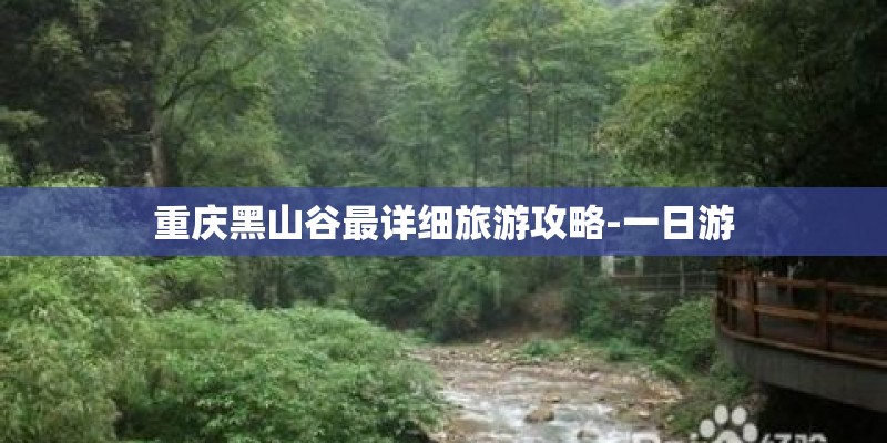重庆黑山谷最详细旅游攻略-一日游
