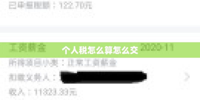 个人税怎么算怎么交